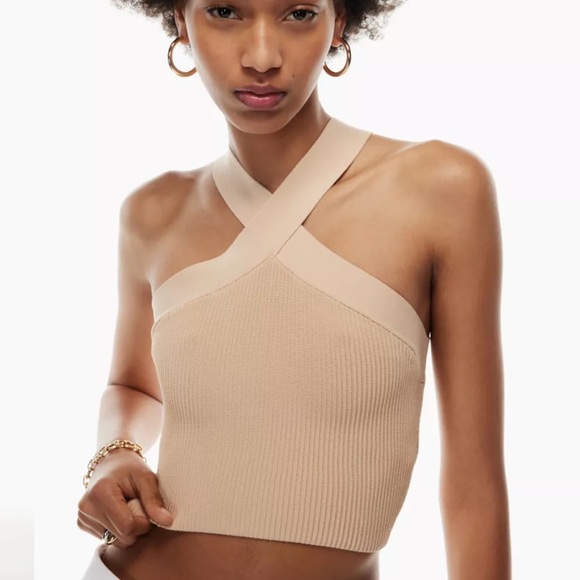 Aritzia Tops - Aritzia Sculpt Knit Criss Cross Top